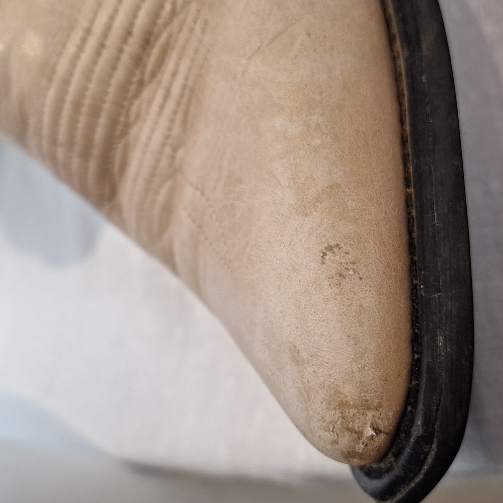 Women's Two-Tone Western Cowboy Boots - Sage Green & Tan - Picture 11 of 13